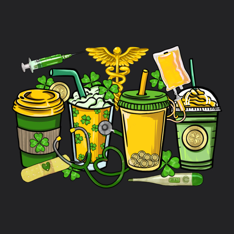 St. Patrick's Day Nurse Coffee Cups Vintage Tee by HowdyJamesFarm | Teevron