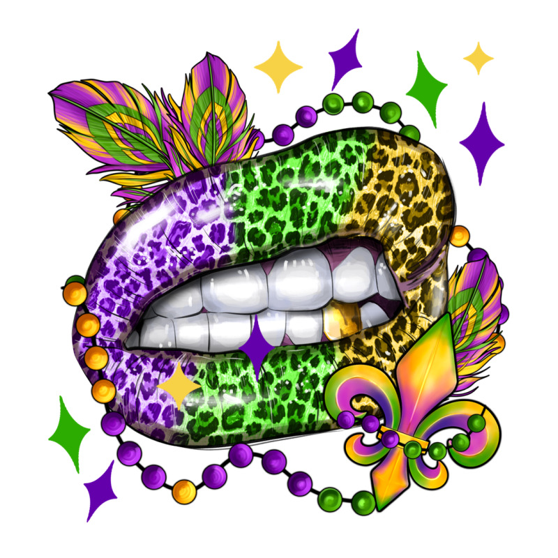 Mardi Gras Lip Olivia Urban Heavy Tee by OliviaCreatesArt | Teevron