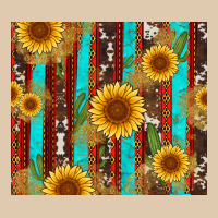 Western Sunflower Cactus Serape And Cowhide Heavyweight Sweatshirt | Teevron