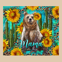 Mama Bear With Sunflowers And Cactus Heavyweight Sweatshirt | Teevron