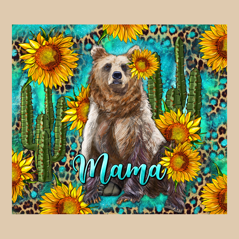 Mama Bear With Sunflowers And Cactus Heavyweight Sweatshirt by Artiststas | Teevron
