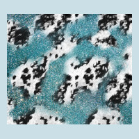 Teal Glitter And Cowhide Ladies Tee | Teevron