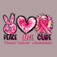Peace Love Cure Breast Cancer Awareness Vintage Hoodie | Teevron