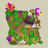 Louisiana Map Mardi Gras Heavy Core Tee | Teevron