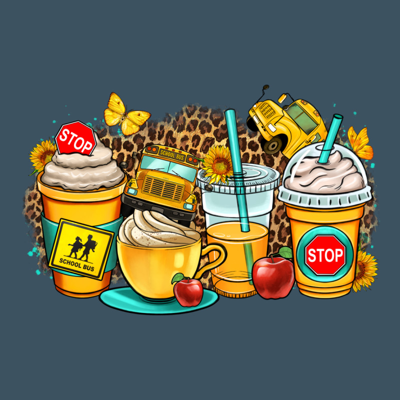 School Bus Coffee Cups Urban Heavy Tee by OliviaCreatesArt | Teevron