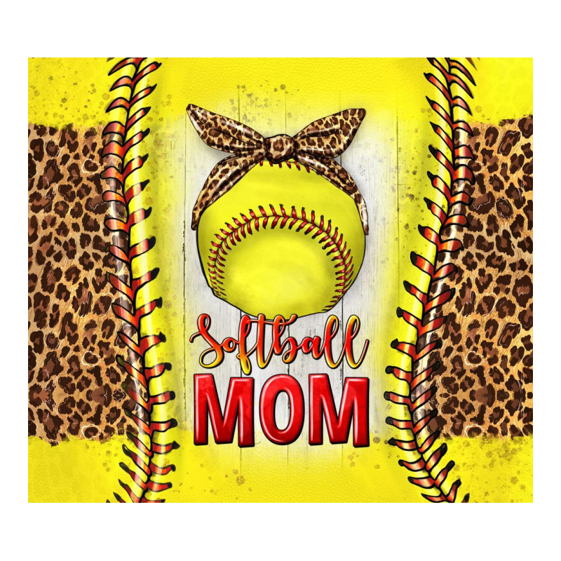 Softball With Leopard Tumbler Tbs Premium Tee by TumblerDesignByShophia | Teevron