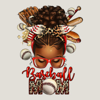 Baseball Mom Afro Messy Bun Heavy Core Tee | Teevron