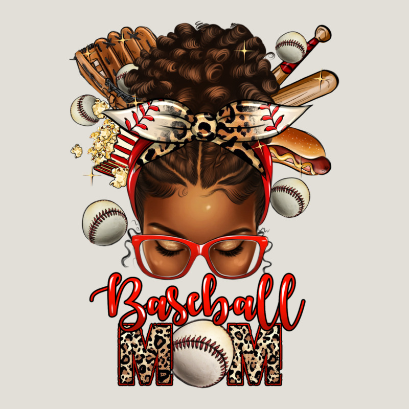 Baseball Mom Afro Messy Bun Heavy Core Tee by texasbilliewilder | Teevron