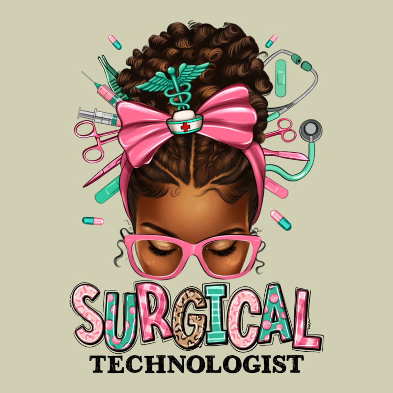 Surgical Technologist Afro Messy Bun Heavy Core Tee by texasbilliewilder | Teevron