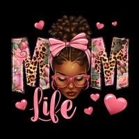 Afro Messy Bun Mom Life Heavy Core Tee | Teevron