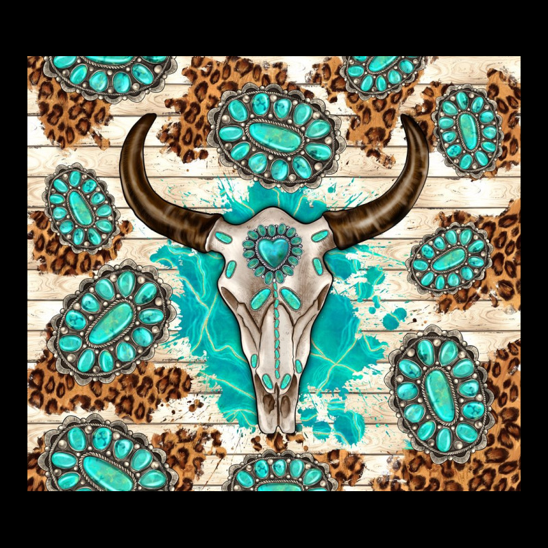 Gemstone Bull Skull Leopard Ladies Tee by TumblerDesignByShophia | Teevron