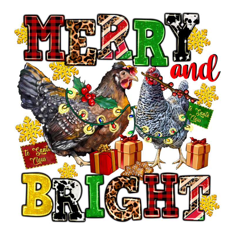 Chicken Merry And Bright Heavyweight Hoodie by AdoDesignShop | Teevron