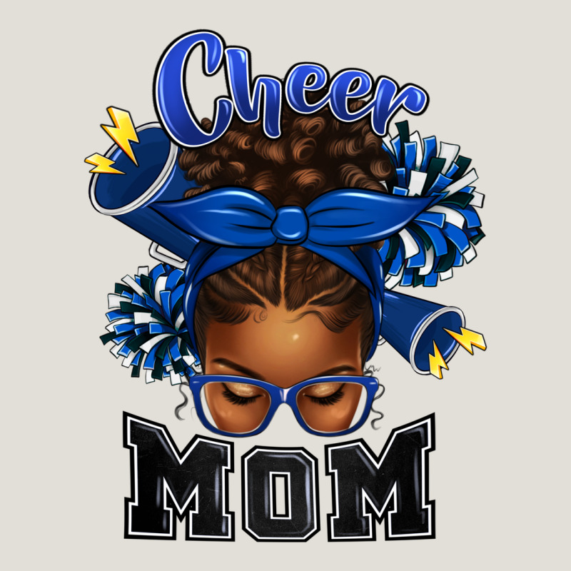 Cheer Mom Afro Messy Bun Heavy Core Tee by texasbilliewilder | Teevron