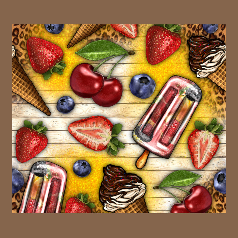 Summer Ice Cream With Fruits Premium Tee by TumblerDesignByShophia | Teevron