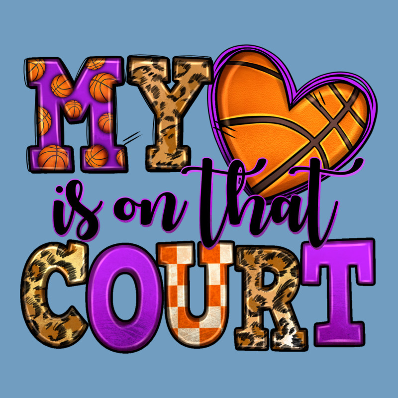 My Heart Is On That Court Basketball Urban Heavy Tee by Jasminsmagicworld | Teevron