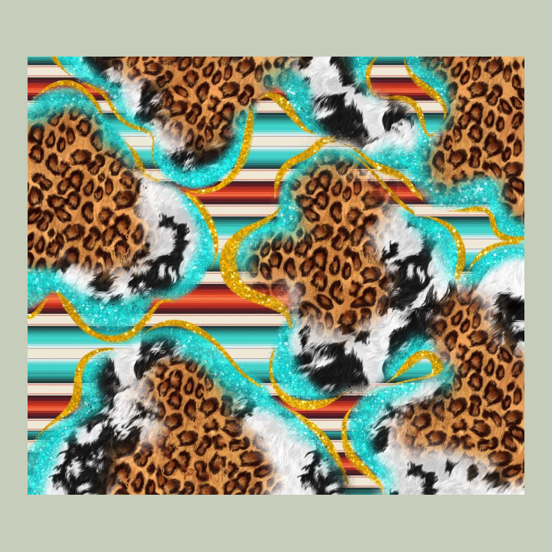Serape Cowhide And Leopard With Glitter Ladies Tee by TumblerDesignByShophia | Teevron