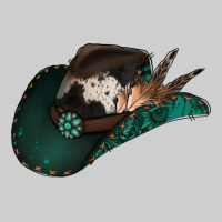 Cowhide Flowers Cowboy Hat Premium Tee | Teevron