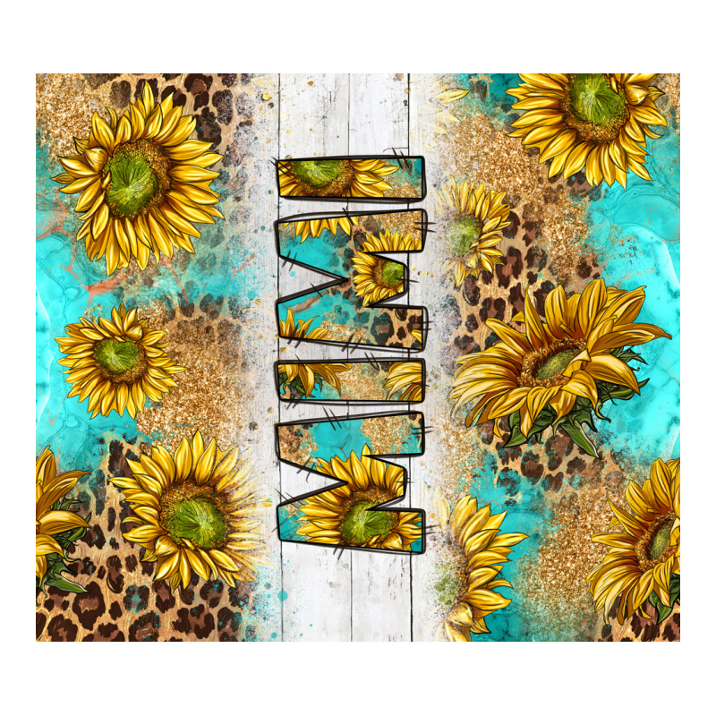 Western Mother's Day Mimi With Turquoise And Sunflowers And Leopard Tu Premium Tee by TumblerDesignByShophia | Teevron
