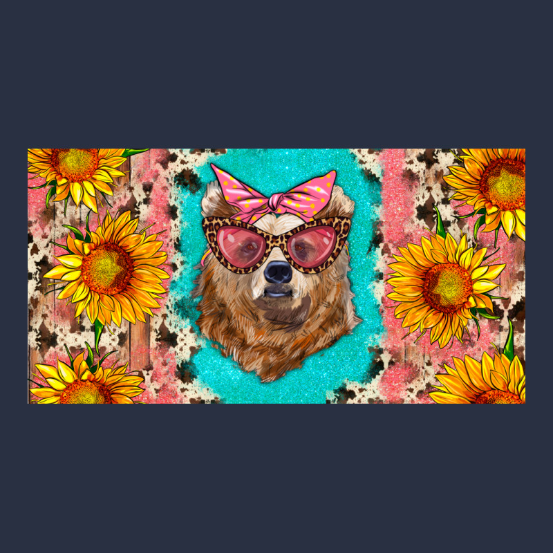 Mama Bear With Sunflowers And Glasses License Plate Heavyweight Sweatshirt by Artiststas | Teevron
