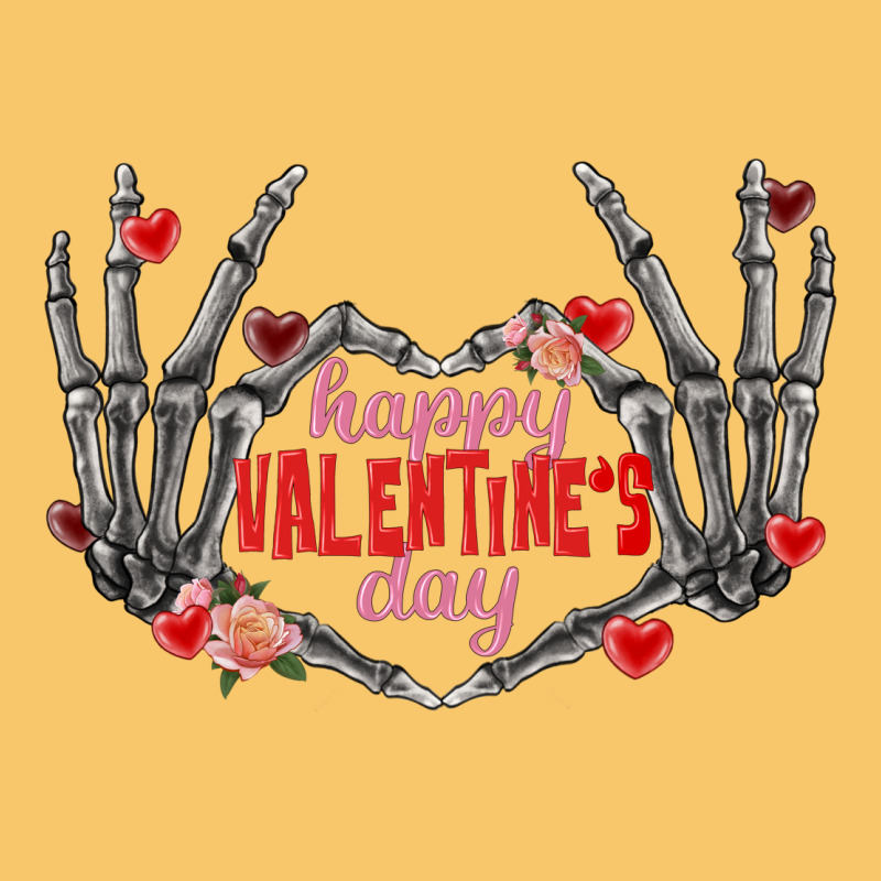 Happy Valentine's Day Skeleton Hands Vintage Hoodie by FaDigitalArtStudio | Teevron
