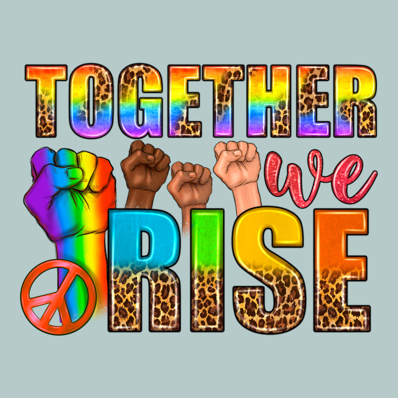 Lgbtq+ Together We Rise Heavy Core Tee by NancyCooperArtShop | Teevron
