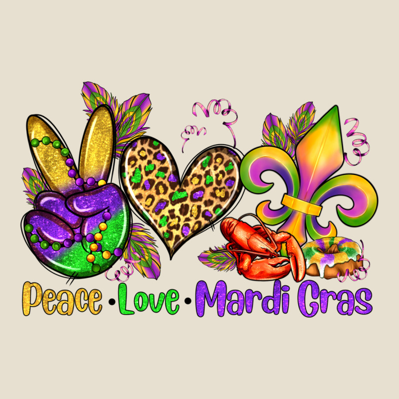 Peace Love Mardi Gras Olivia Urban Heavy Tee by OliviaCreatesArt | Teevron