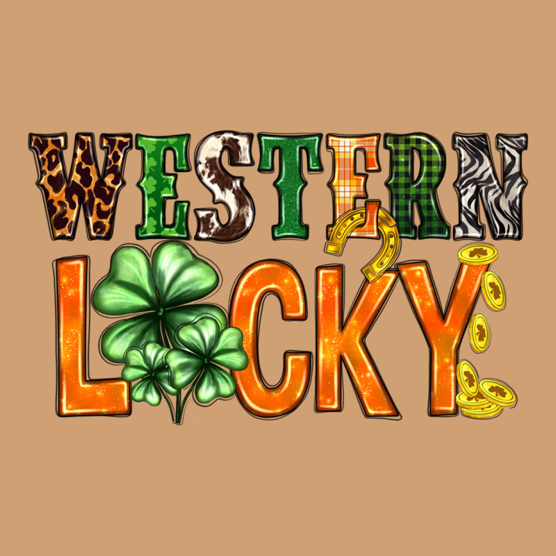Western Lucky With Clover St. Patricks Day Vintage Tee by HowdyJamesFarm | Teevron