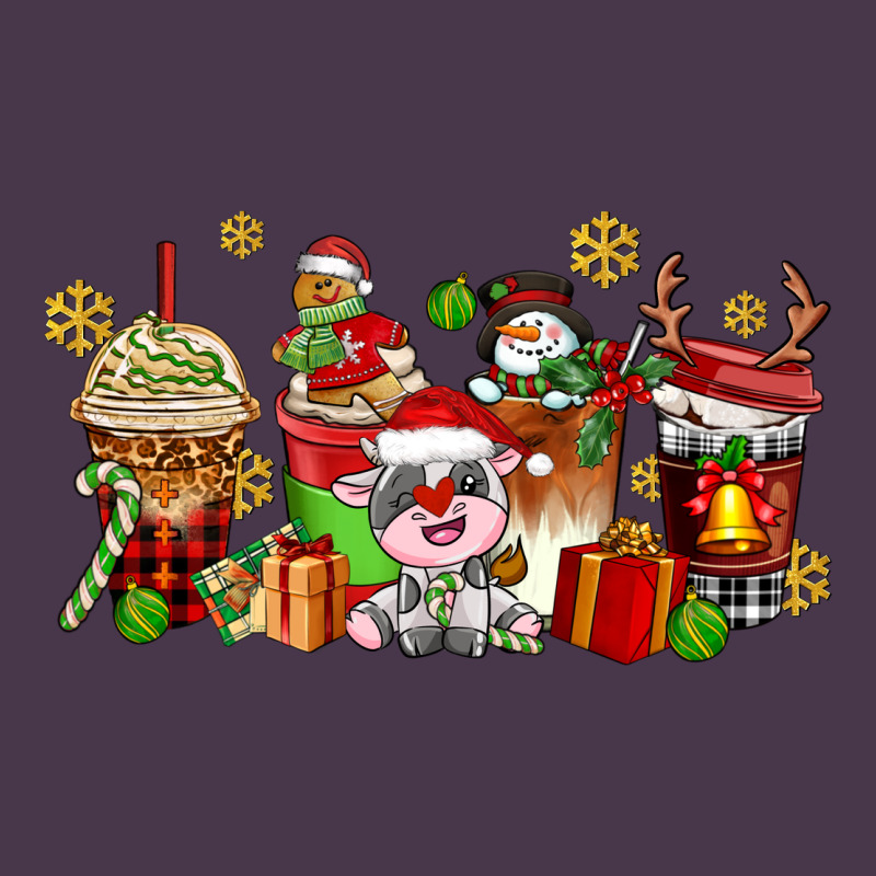 Christmas Cow Coffee Cups Heavyweight Hoodie by AdoDesignShop | Teevron