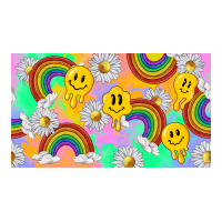 smile faces and rainbow and daisys | Teevron