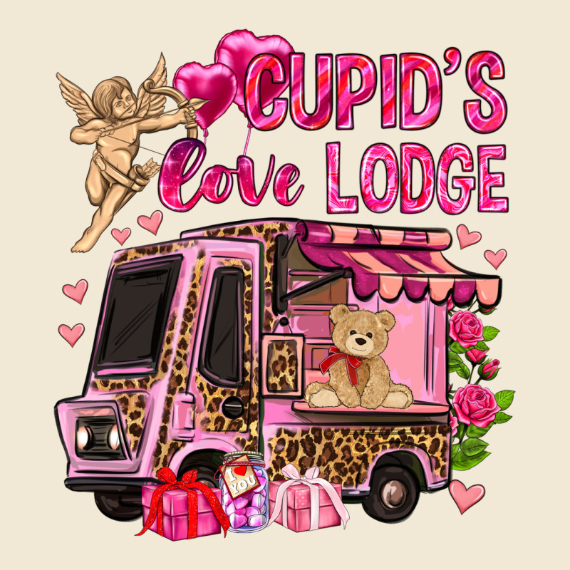 Cupid's Love Lodge With Truck Valentine's Day Premium Tee by HowdyJamesFarm | Teevron