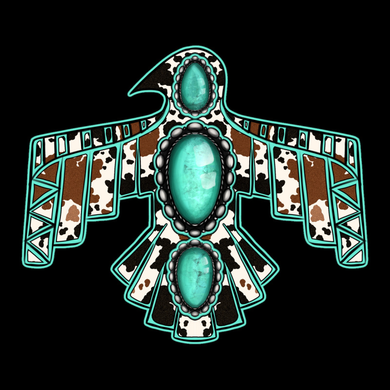 Cowhide Turquoise Thunderbird Premium Tee by Jasminsmagicworld | Teevron