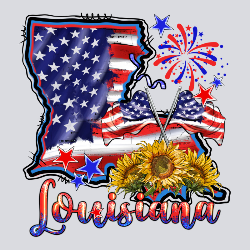 4th Of July  Louisiana Map Zipper Hoodie by BarkalooDesign | Teevron