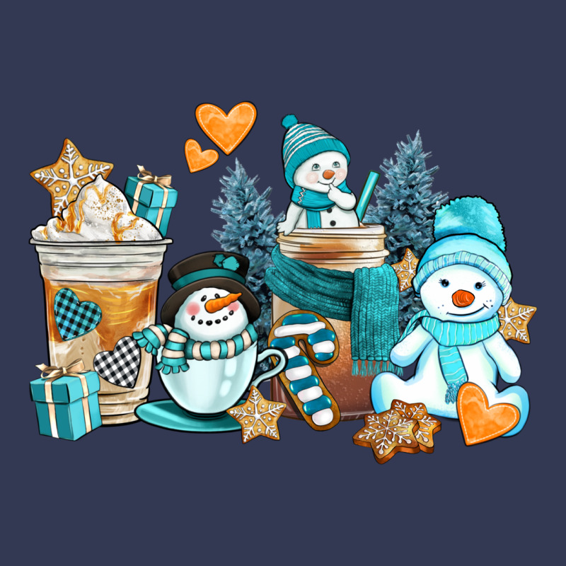 Winter Snowman Coffee Cups Heavyweight Hoodie by AdoDesignShop | Teevron