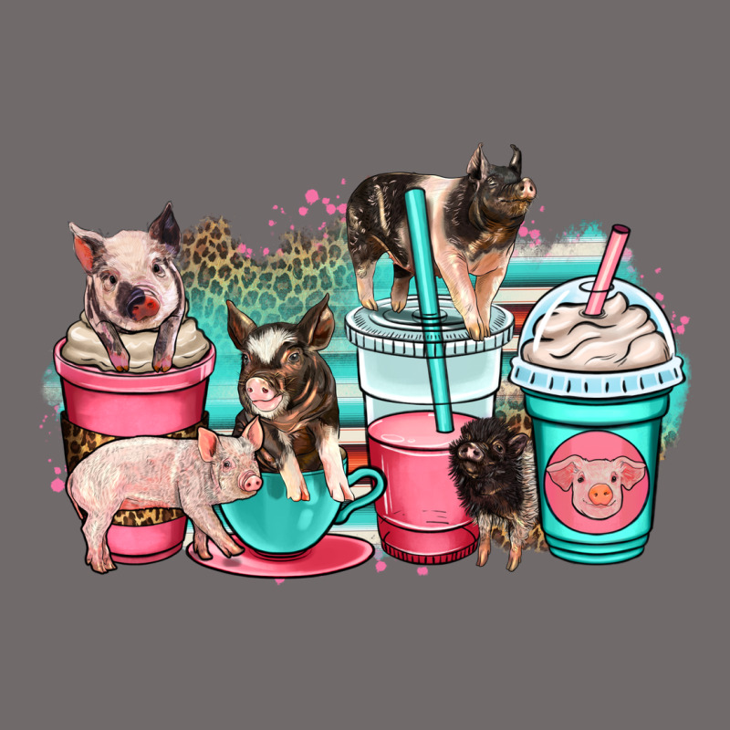 Pig Coffee Cups Urban Heavy Tee by OliviaCreatesArt | Teevron
