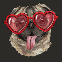 Pug With Love Glasses Heavy Core Tee | Teevron