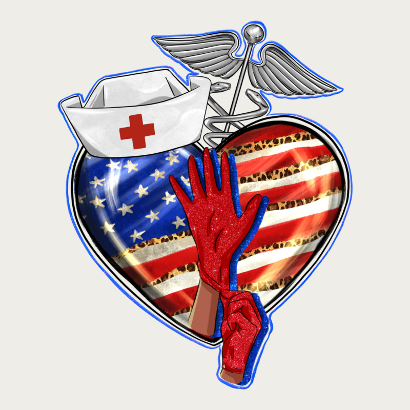 Patriotic Nurse Love Zipper Hoodie by BarkalooDesign | Teevron