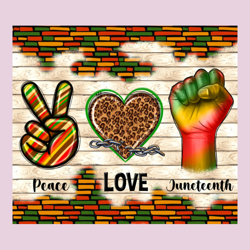 Peace Love Juneteenth Ladies Tee by TumblerDesignByShophia | Teevron
