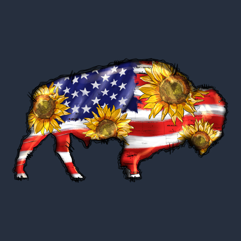 Bison Amerıcan Flag Zipper Hoodie by BarkalooDesign | Teevron