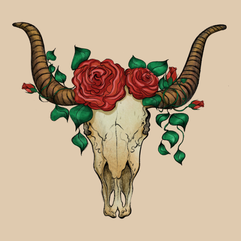 Bull Skull With Roses Heavyweight Sweatshirt by Artiststas | Teevron