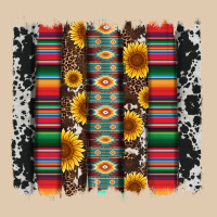 Cowhıde Aztec Serape Wıth Leopard And Sunflowers Brushstroke Heavyweight Sweatshirt | Teevron