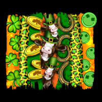 St Patricks Cow And Coin Wıth Clovers And Leopard Brushstrokes Heavyweight Sweatshirt | Teevron