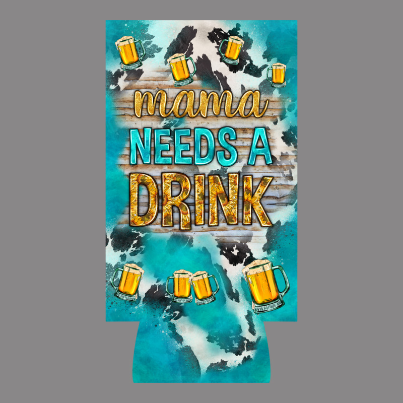 Mama Needs A Drink Slim Can Cooler Mother's Day Vintage Tee by HowdyJamesFarm | Teevron