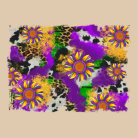Mardi Gras Sunflower Cowhide Leopard And Glitter Background Heavyweight Sweatshirt | Teevron