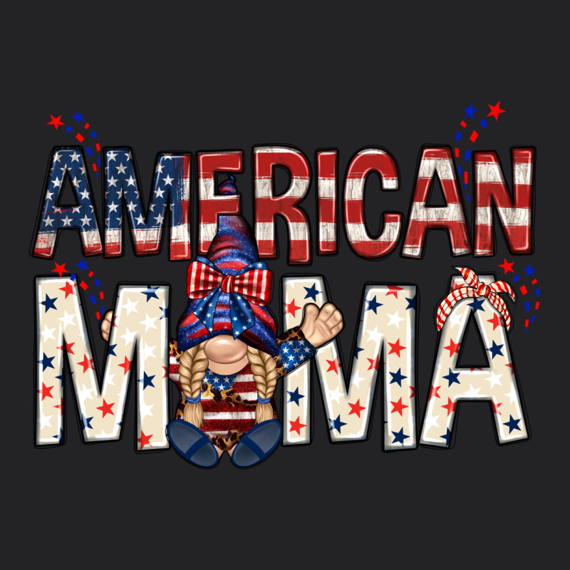 American Mama With Gnome Mothers Day Vintage Tee by HowdyJamesFarm | Teevron