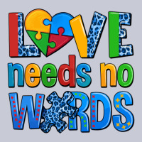 Love Needs No Words Autism Heavyweight Hoodie | Teevron