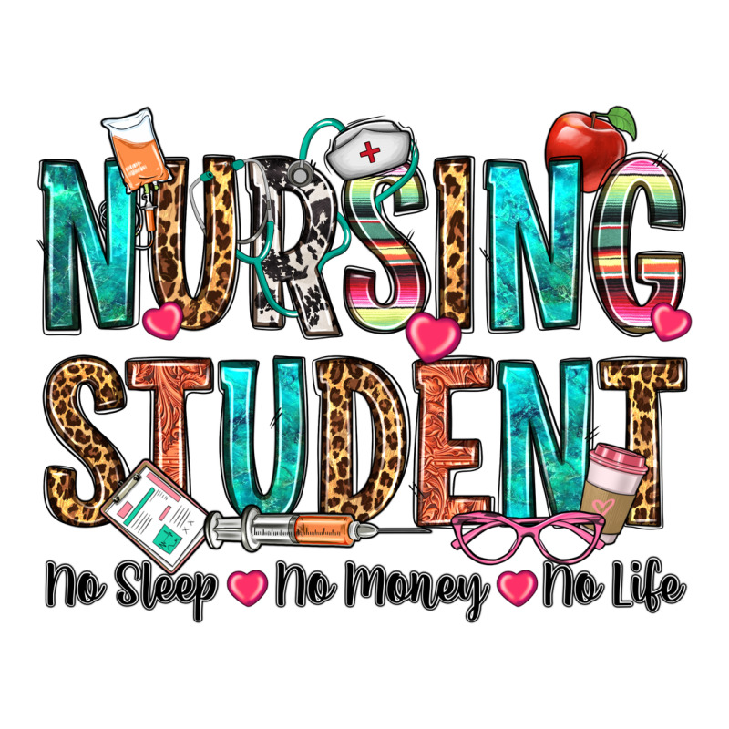 Nursing Student No Sleep No Money No Life Urban Heavy Tee by OliviaCreatesArt | Teevron