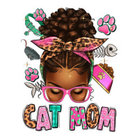 Afro Messy Bun Cat Mom | Teevron