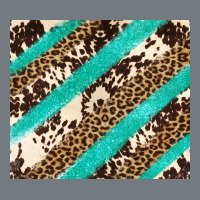 Turquoise Glitter Leopard And Cowhide Heavyweight Sweatshirt | Teevron