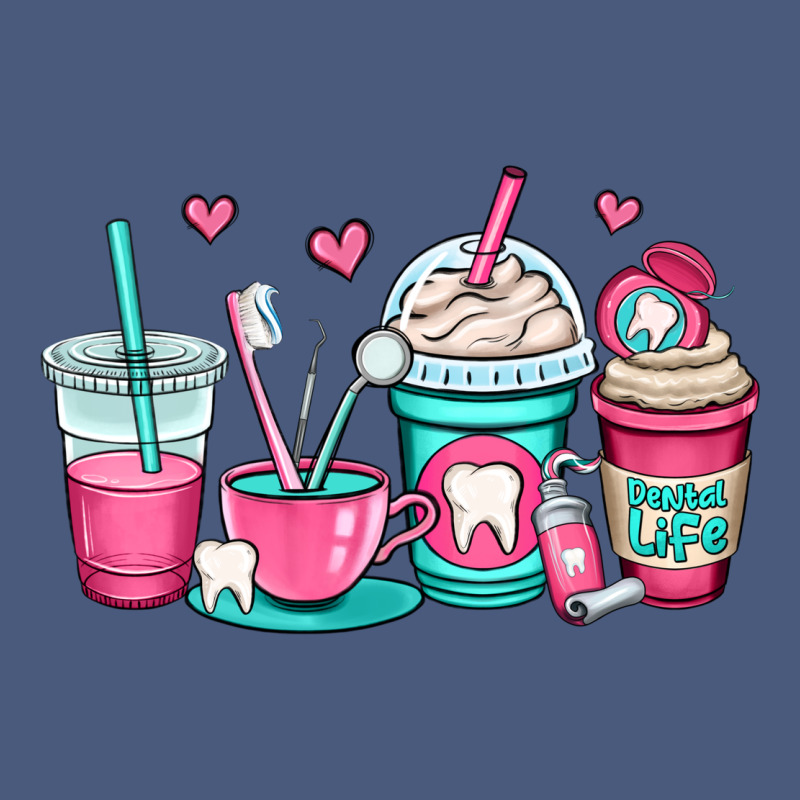 Dentist Coffee Cups Vintage Hoodie by OliviaCreatesArt | Teevron