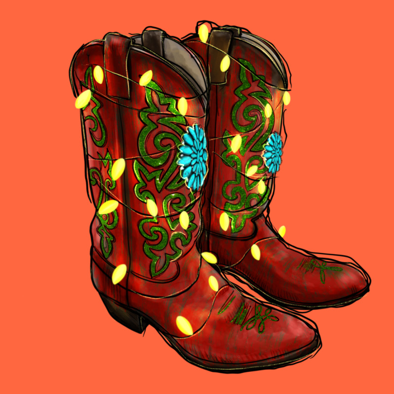 Western Christmas Boots Premium Hoodie by RanaPortraitStore | Teevron